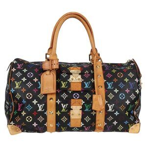 LOUIS VUITTON Monogram Multicolor Keepall 45 Bag Black